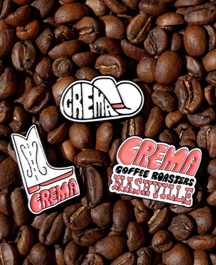 Crema Enamel Pins